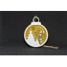 Winterlandschaft Weiss mit Gold Glimmer