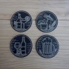 4 Getränke-Untersetzer aus Schiefer